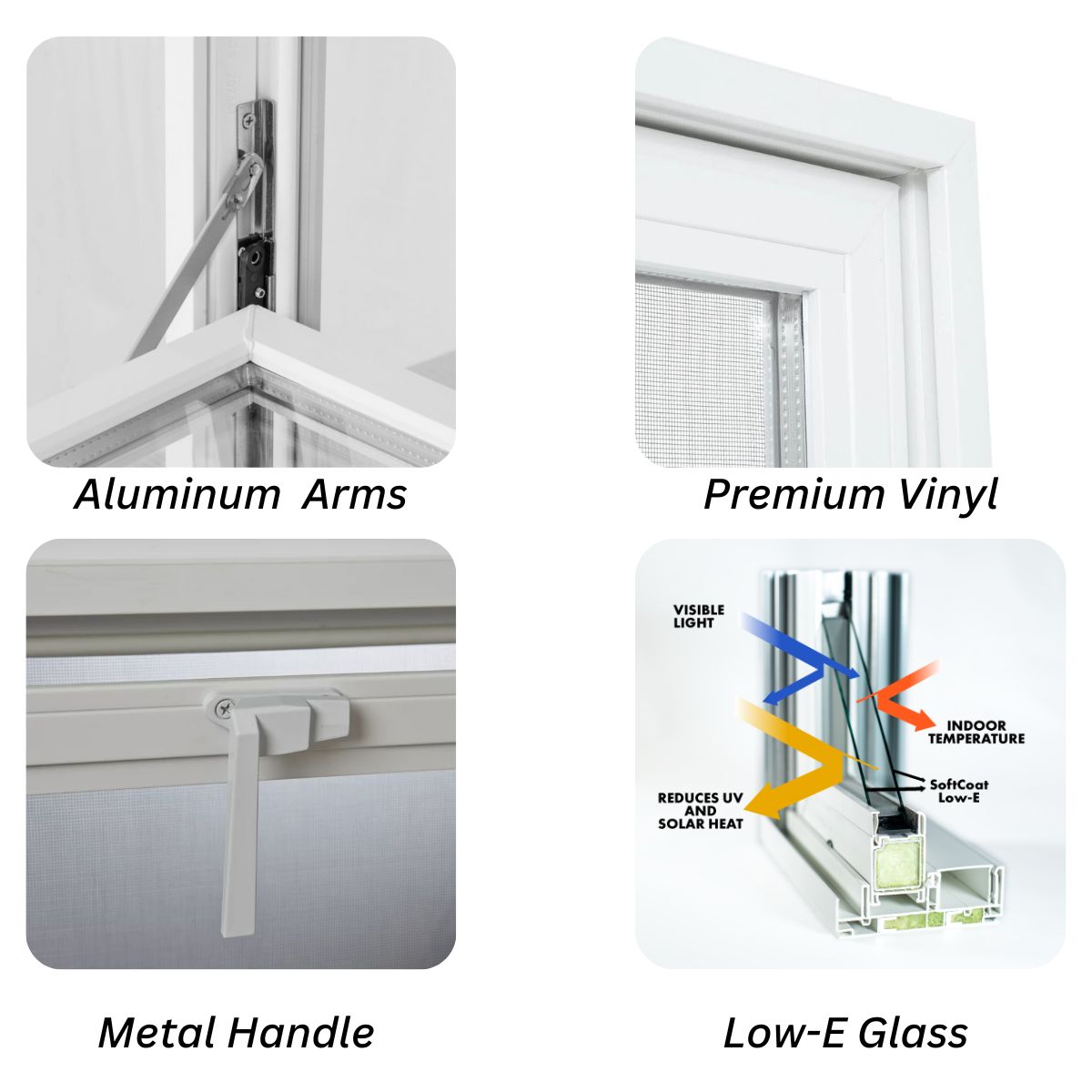 Basement Hopper Window - with Double Pane Low-E Glass