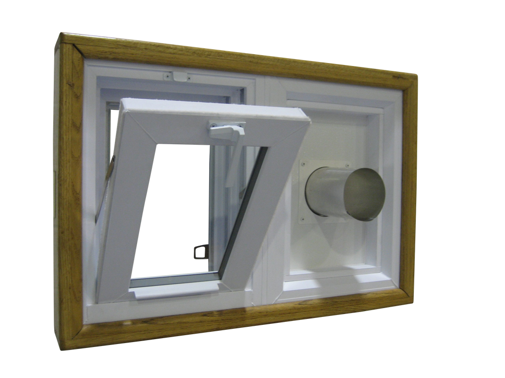 Hopper Window With Dryer Vent - Main Image